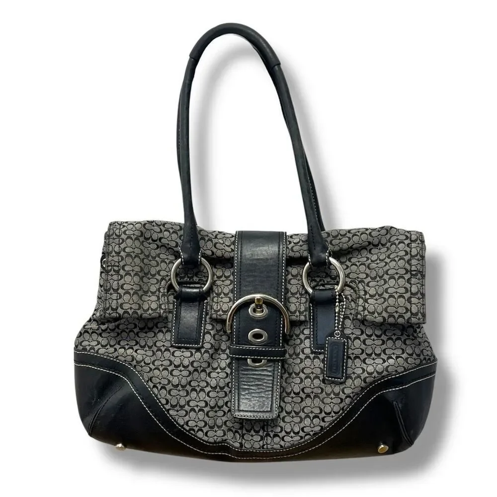 Coach Vintage Y2K Soho Signature Jacquard C Canvas Satchel Hobo Bag K0785-F10929
